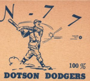 Baseball Postcard Norwalk Ohio Dotson Dodgers