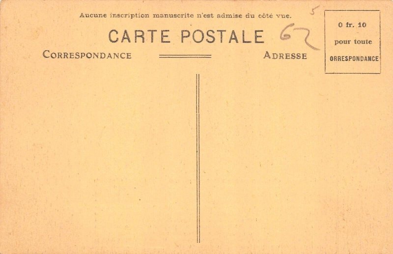 France Loches Castle with legend vintage postcard