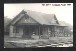 RPPC MAYDELLE TEXAS TSR RAILROAD DEPOT TRAIN STATION REAL PHOTO POSTCARD