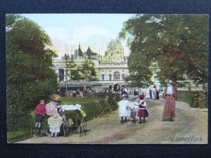 London ST. JAMES PARK c1905 Postcard by J.W.B.