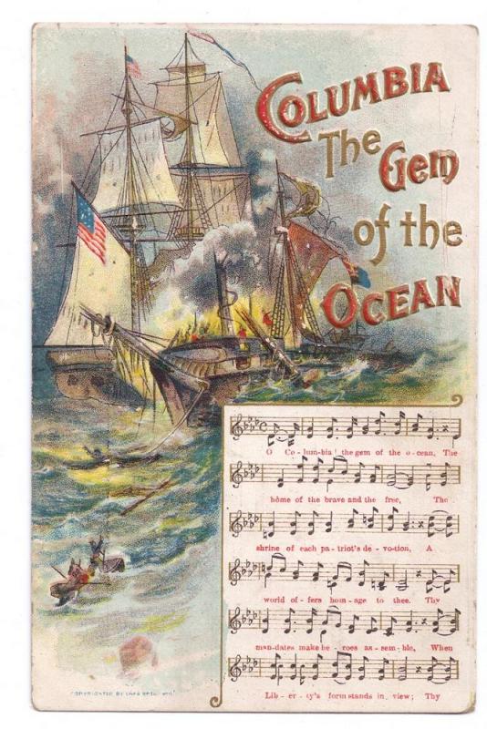 ca 1912 Columbia Gem of the Ocean Music Chas Rose Embossed