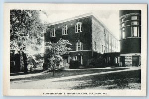 Columbia Missouri Postcard Conservatory Stephens College Building Exterior 1940