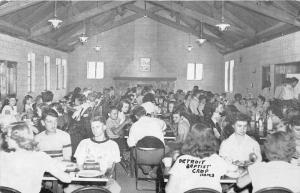 Lapeer Michigan~Detroit Baptist Camp-Eating in Dining Room~Note from Camper~1956