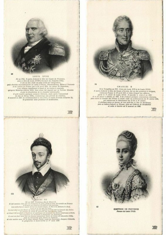 HISTORY FAMOUS PEOPLE  H.D. ORIGINAL BOX PORTRAITS HISTORIQUES 97 CP.(L2936)