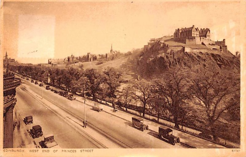 West End of Princes Street Edinburgh Scotland, UK 1931 