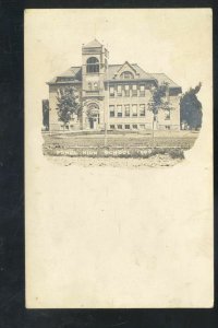 RPPC PONCA NEBRASKA HIGH SCHOOL VUILDING VINTAGE REAL PHOTO POSTCARD