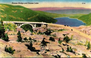 California Donner Bridge and Donner Lake From Donner Pass