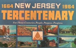 Vintage Postcard Three Centuries People Purpose Progress Tercentenary New Jersey