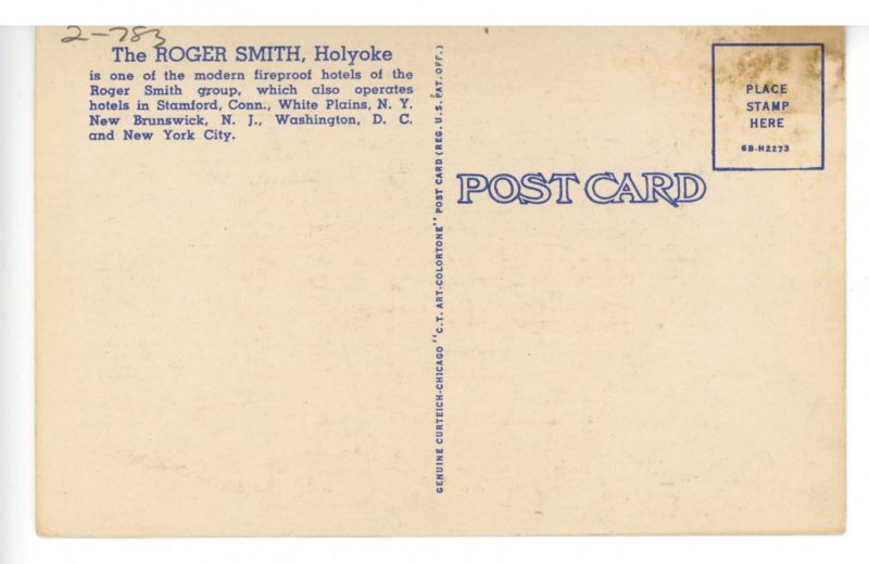 MA - Holyoke. The Roger Smith Hotel