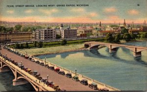 Michigan Grand Rapids Pearl Street Bridge Looking West