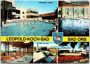 VINTAGE CONTINENTAL SIZED POSTCARD LEOPOLD-KOCH-BAD BAD ORB HOT BATHS GERMANY 75