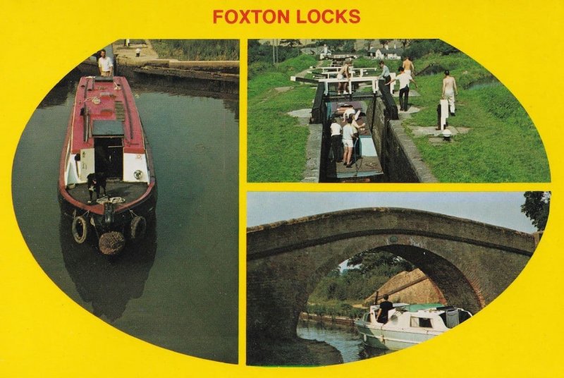 Foxton Locks Rare Leicester 1990s Published Postcard