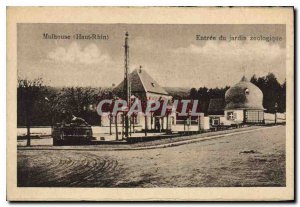 Old Postcard Mulhouse Haut Rhin Zoo Zoo Entrance