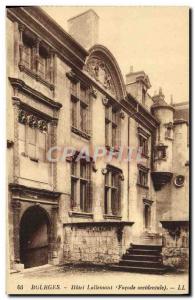 Postcard Old Hotel Lallemant Bourges West Facade