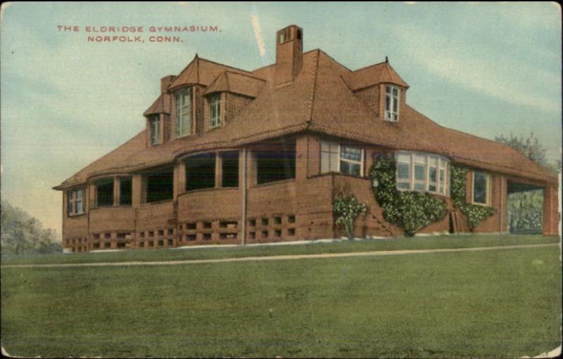 Norfolk CT Eldridge Gymnasium c1910 Postcard