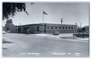 c1940's Post Office Building Cars Scene Sheldon Iowa IA RPPC Photo Postcard