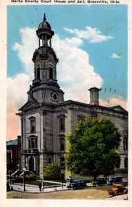 Greenville, Ohio - The Darke County Court House & Jail - in 1939