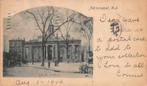 Court House, Newark, New Jersey, Postcard, Used in 1904, from Newark to Belmar
