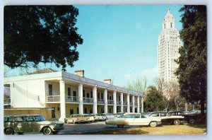 1961 Baton Rouge Louisiana LA Postcard Pentagon Barracks Building Classic Cars
