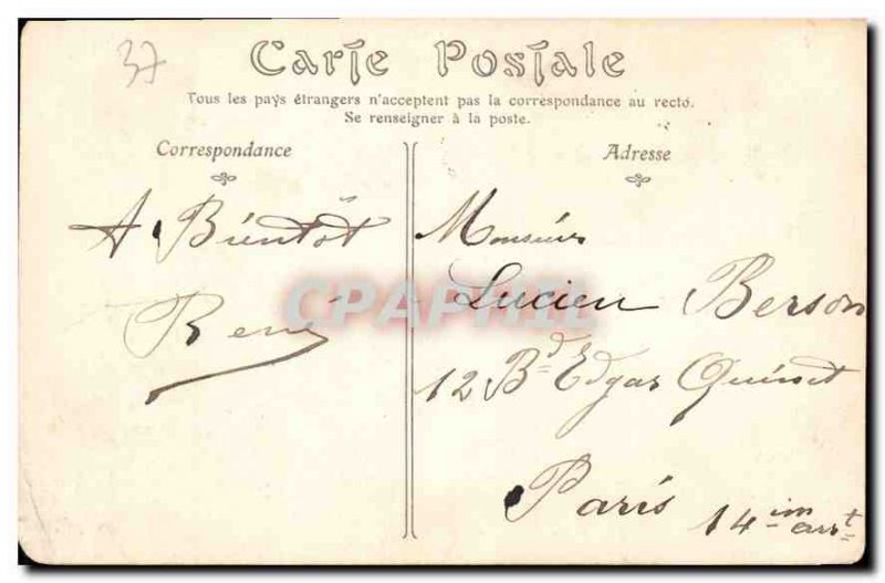 Old Postcard Loches The Royal Castle and the Collegiate Sant'Orso