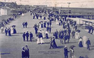 Boardwalk and New Arcade, Asbury Park, New Jersey, Early Postcard