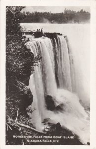 New York Niagara Falls Horseshoe Falls From Goat Island 1947 Real Photo