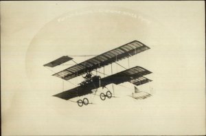 Pioneer Aviation Farman Biplane Airplane Grahame White Boston MA? RPPC