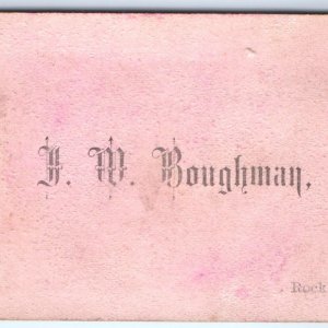 c1880s Rock Falls, IL J.W. Boughman Simple Calling Card Trade Visit Type C3