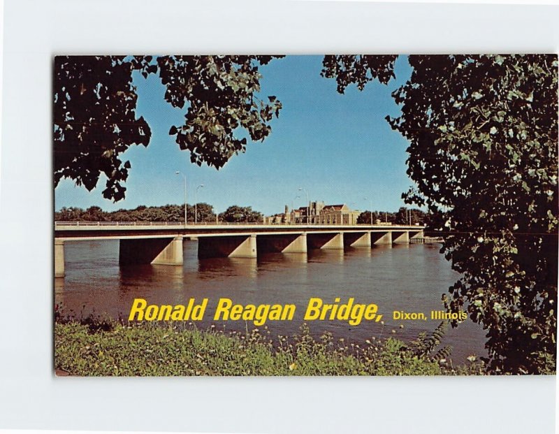 Postcard Ronald Reagan Bridge, Dixon, Illinois