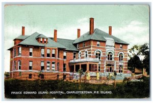 1910 Prince Edward Island Hospital Charlottetown P. E. Island Canada Postcard