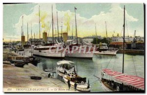 Old Postcard Deauville Trouville Basin Yacht Charter