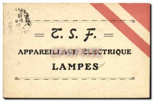 Old Postcard Telegraphie TSF Equipment Electric Lamps