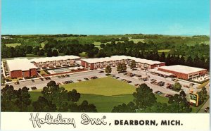 DEARBORN, MI Michigan  HOLIDAY INN  Birdseye View  c1960s  Roadside  Postcard