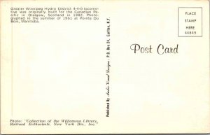 Postcard TRAIN SCENE Pointe Du Bois Manitoba MB AK9755