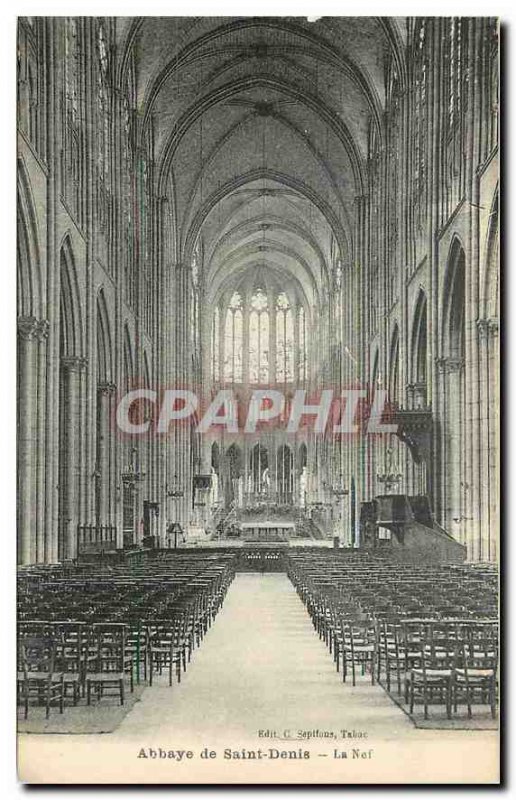 Postcard Abbey of Saint Denis La Nave