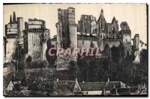 Old Postcard Chateau de Pierrefonds in Ruins