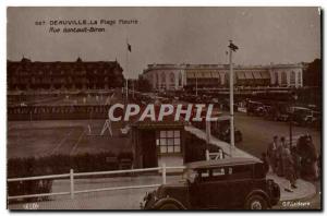 Postcard Old Tennis Deauville flowered beach Automotive Street Gontault Biron