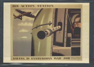 1943 PPC* British Saving Is Every Bodys War Job His Action Station See Info