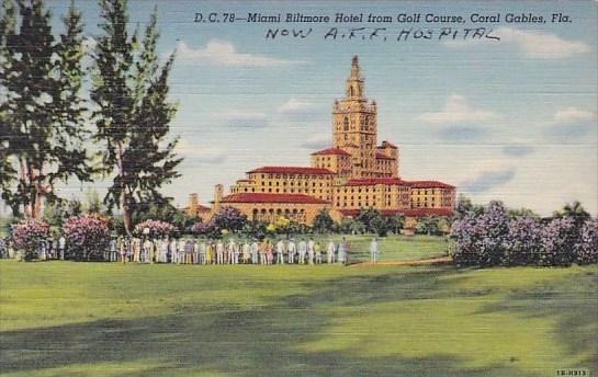 Miami Biltmore Hotel From Golf Course Coral Gables Florida