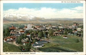 Baker Oregon Birdseye View c1930-50s Vintage Postcard