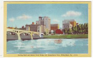 P554 JLs 1930-45 linen sterling hotel & market, river wilkes-barre penn