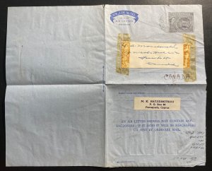 1961 Farmagusta Cyprus Air Letter Cover To Toronto Canada 