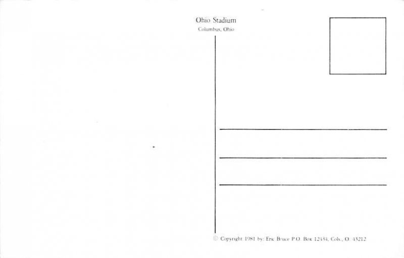 Ohio Stadium Columbus, Ohio OH Postcard