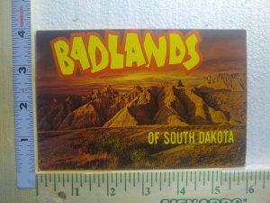 Postcard Folder Badlands Of South Dakota