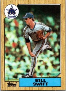 1987 Topps Baseball Card Bill Swift Seattle Mariners sk3344