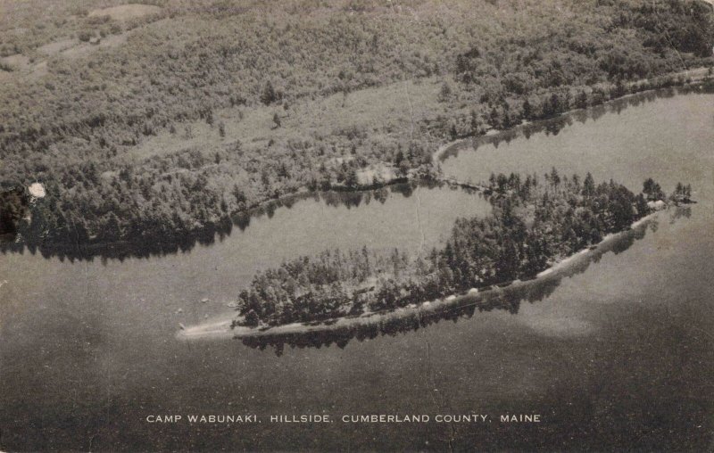 1946 Camp Wabunaki  Hillside Cumberland County Maine Postcard 2R5-452