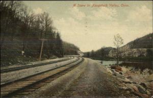 Naugatuck CT RR Tracks Scene c1910 Postcard