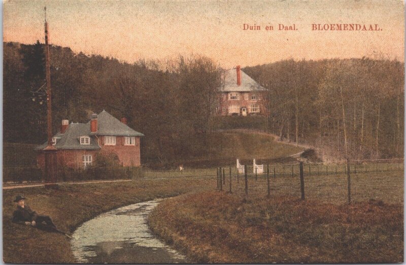 Netherlands Duin en Daal Bloemendaal Vintage Postcard 04.14