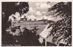 Bermuda View From Paget Showing Steamer