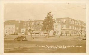 Autos Eldorado Kansas 1940s High School Junior College RPPC real photo 9432